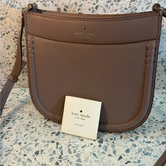 Kate Spade Orchard Street Hemsley Crossbody Taupe Pebbled - Picture 2 of 8